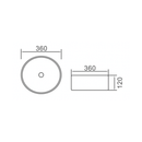 Oslo Round Circle Above Counter Ceramic Basin 360mm