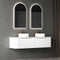 Petra Ribbed White Curved Wall Hung Vanity (750-1800mm)