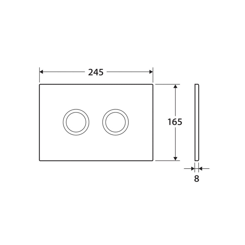 R&T Raised Disabled Care DDA Pneumatic Flush Buttons