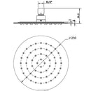 Morgan Round Rain Shower Head 250mm