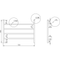 Round Unheated 4 Bar Towel Rail Rack 700x500mm