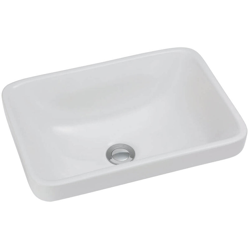 Sarah Rectangular Semi-Inset Ceramic Basin 440mm