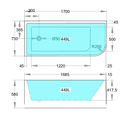 Stanford Corner Bathtub 1500-1700mm