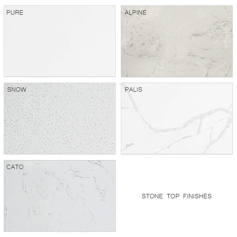 Perla Ribbed White Wall Hung Vanity (600-1800mm)