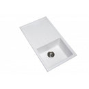 Vivaldi Single Bowl Granite Sink with Drainer 205/220mm Deep