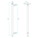 Thermorail Single Vertical 12V Heated Towel Rail 900mm