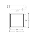 Trade Tile Insert 115x115 Floor Drain Waste 100mm Outlet