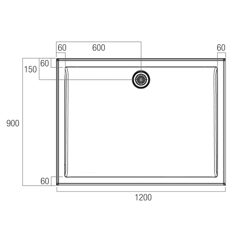 Vue Stonelite Shower Base 900mm/1200mm