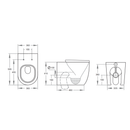 Venus Egg-Shape Cyclone Flush In Wall Toilet R&T Cistern Package