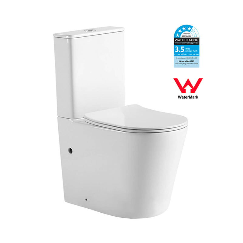Vera Rimless Cyclone Flush Back to Wall Toilet Suite